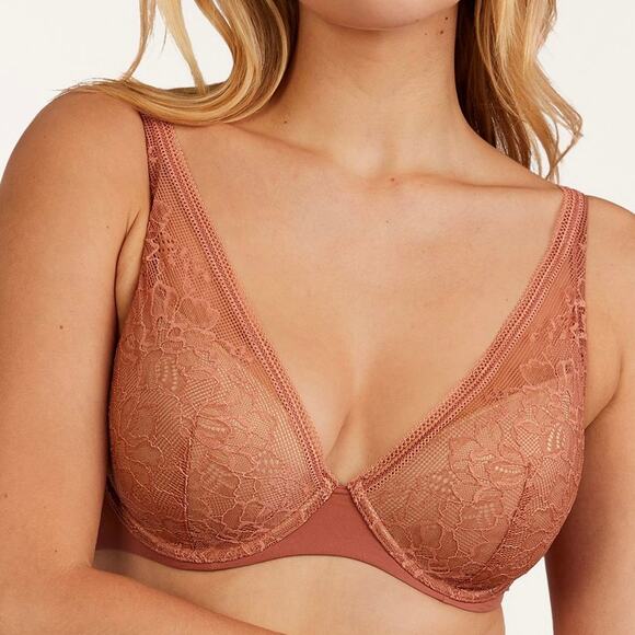 ThirdLove Dark Tan Lace Contour Plunge Bra Size 32F - Picture 7 of 7